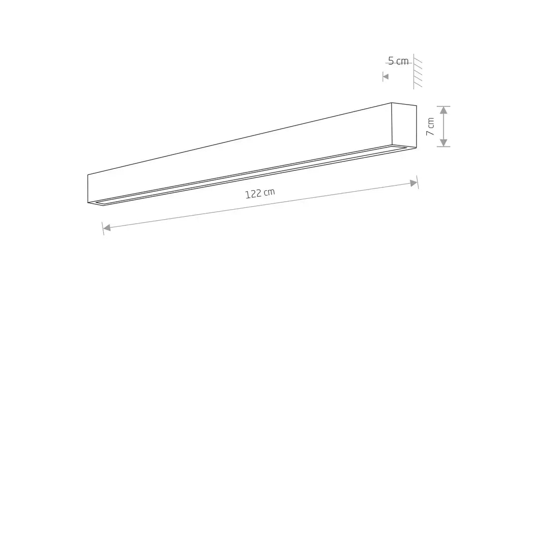 B-Ware Nowodvorski Lighting Wandleuchte Straight L 122 Cm Wandlampe Lampe Spot Schwarz
