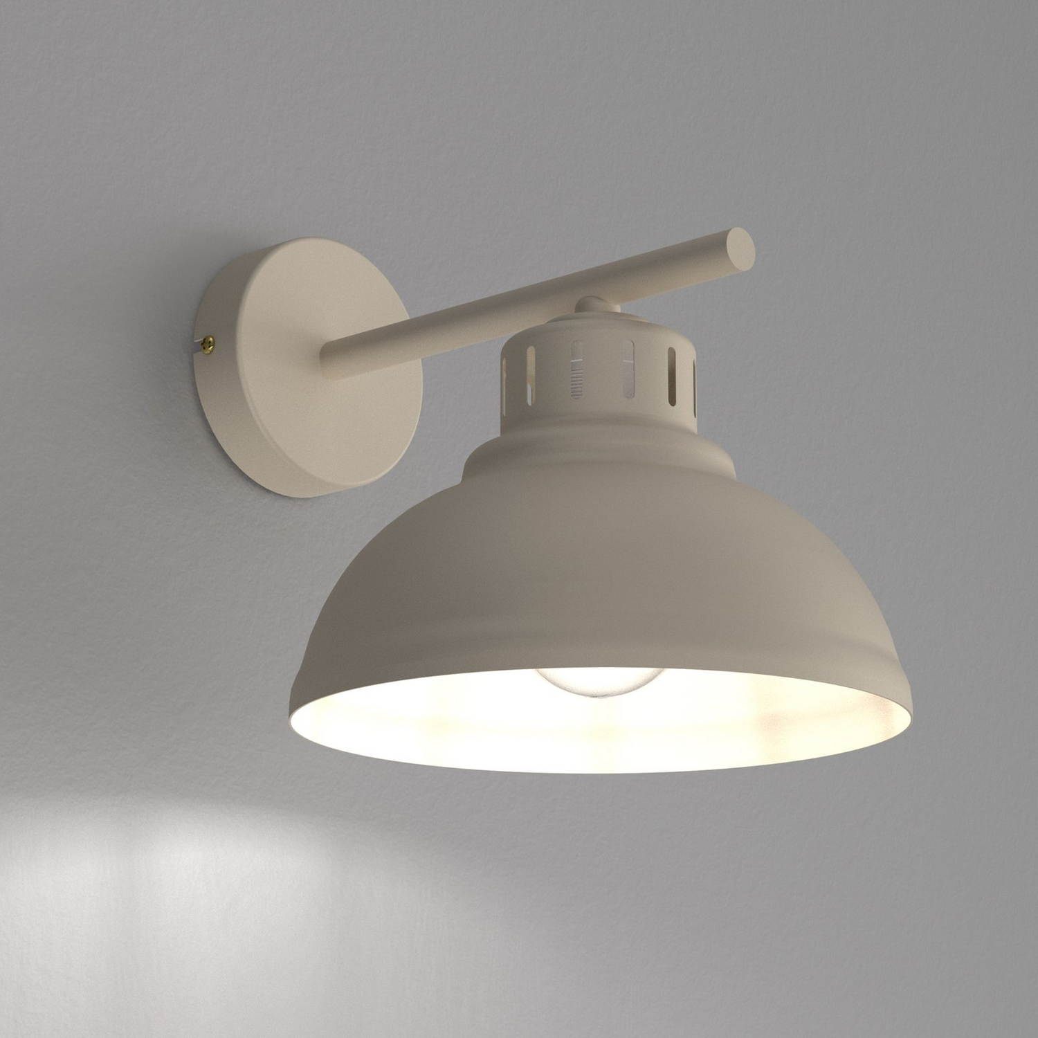 B-Ware Sven Wandleuchte Lampe Wandlampe 1 Flammig Beige Stahl Leuchte Spot Licht - 5907565988871