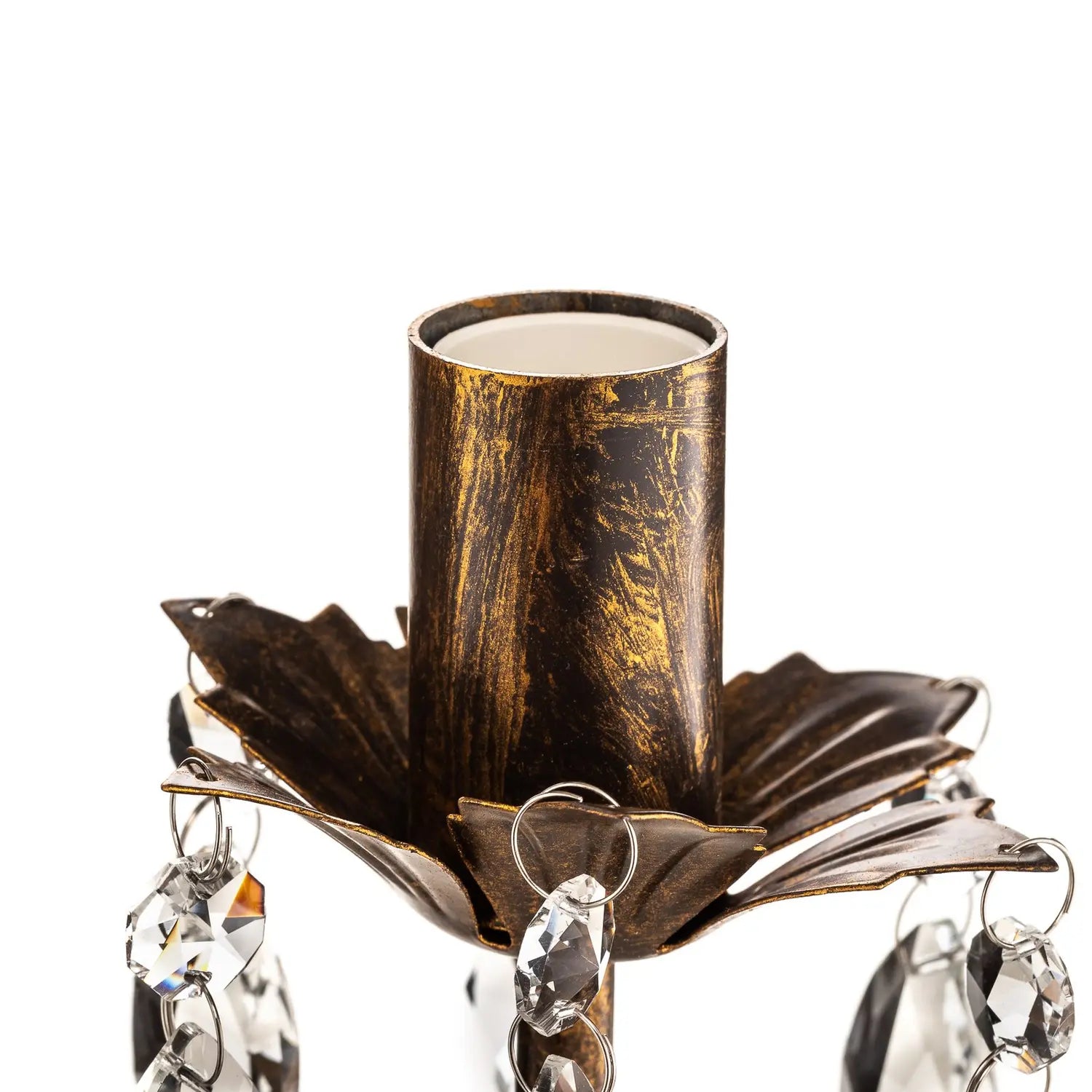 B-Ware Wandleuchte Teresa Wandlampe Eisen Kristall Bronze Transparent 1 Flammig E14 Led - 8030626518582