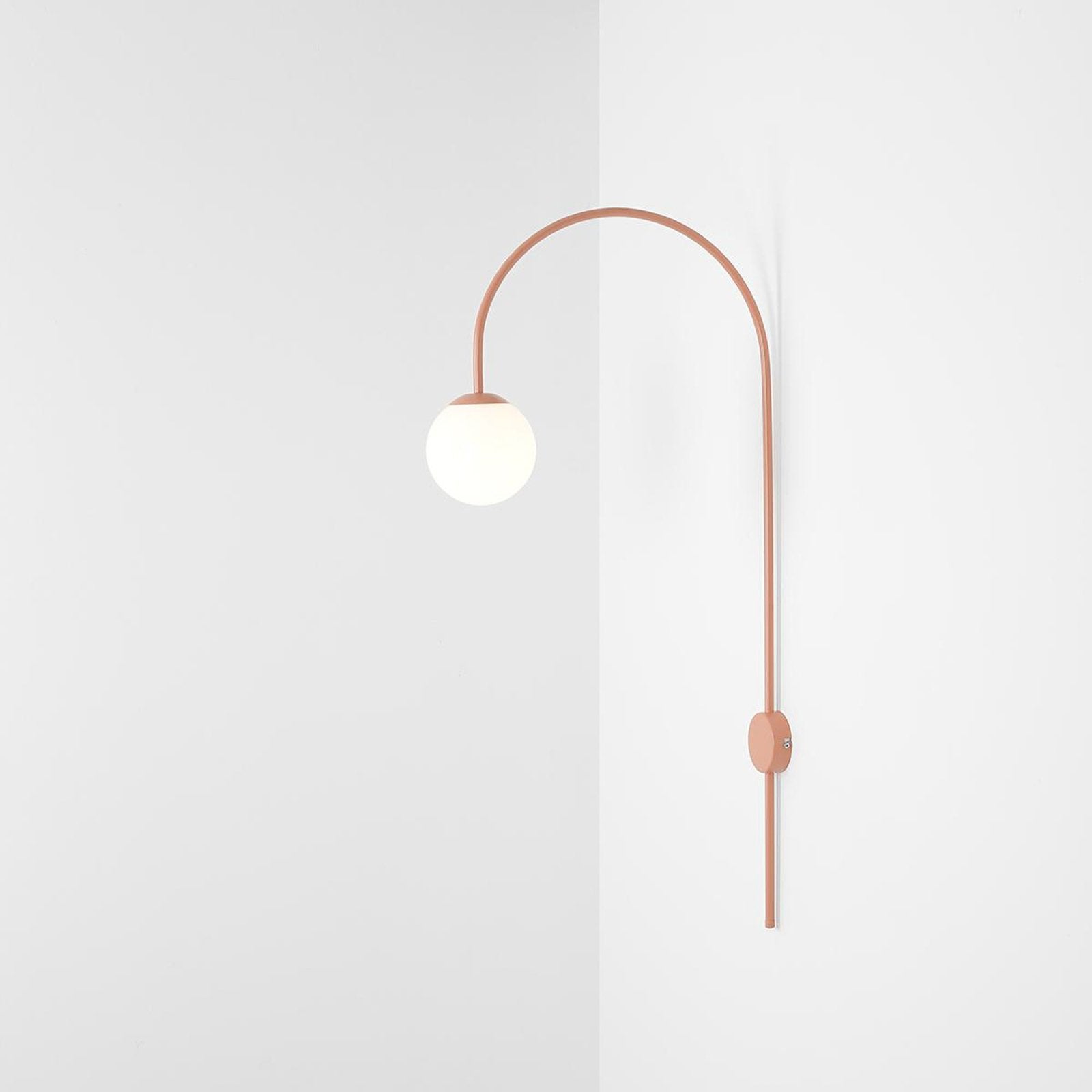 Wandleuchte Una, Metall Glas korallenrot Wandlampe Lampe Leuchte Spot Licht - 5904798657086