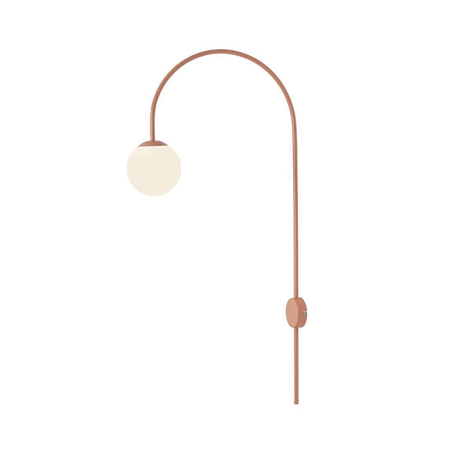 Wandleuchte Una, Metall Glas korallenrot Wandlampe Lampe Leuchte Spot Licht - 5904798657086