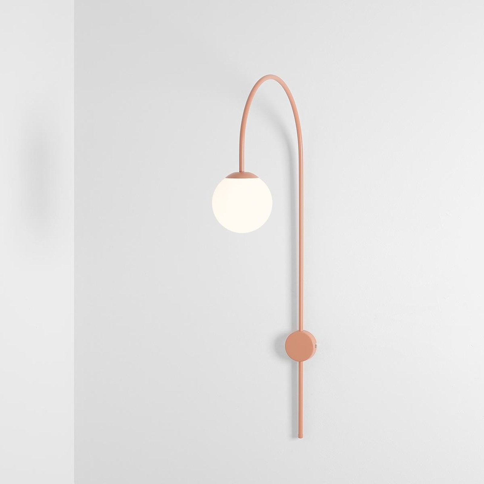 Wandleuchte Una, Metall Glas korallenrot Wandlampe Lampe Leuchte Spot Licht - 5904798657086