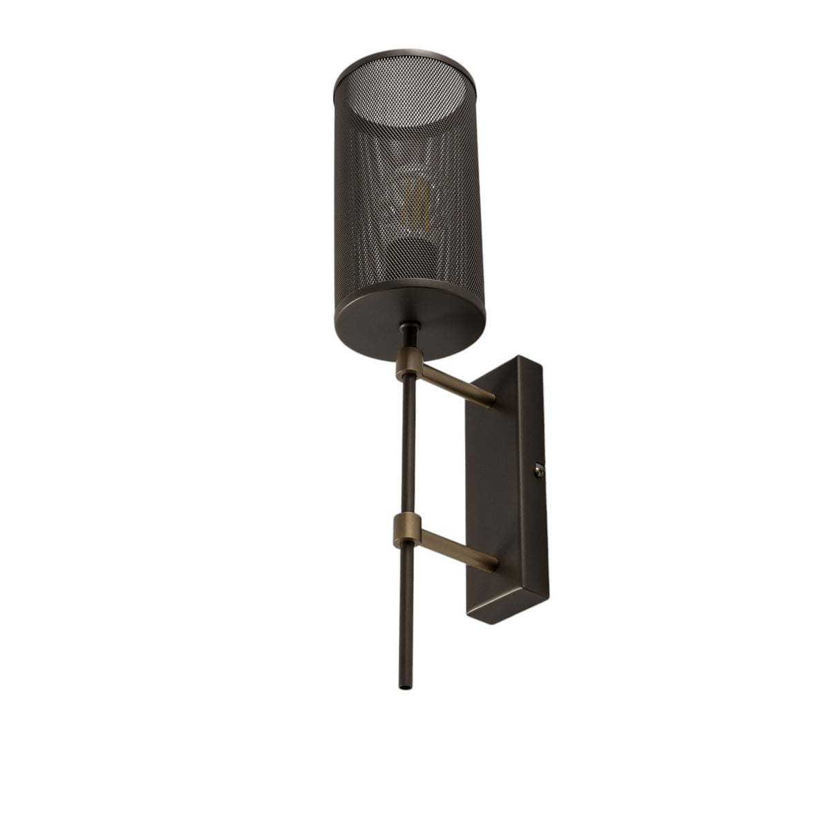 Wandleuchte Wandlampe titan E27 LED Stahl 48 cm Höhe titanfarben Lampe Spot - 5907812627294