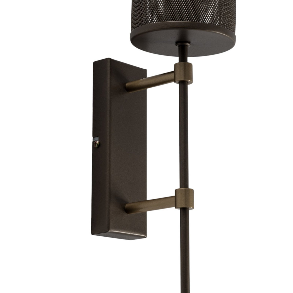 Wandleuchte Wandlampe titan E27 LED Stahl 48 cm Höhe titanfarben Lampe Spot - 5907812627294