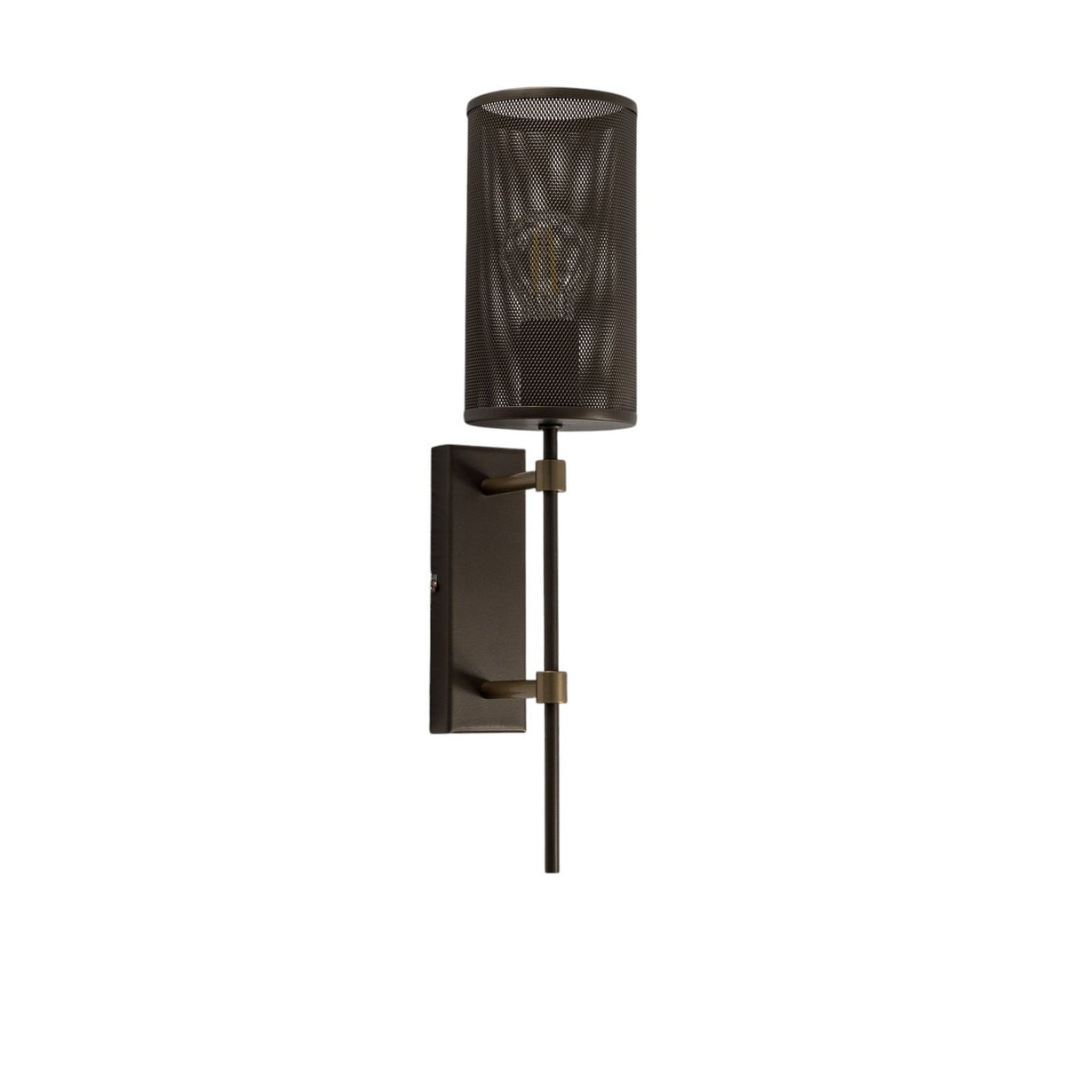 Wandleuchte Wandlampe titan E27 LED Stahl 48 cm Höhe titanfarben Lampe Spot - 5907812627294