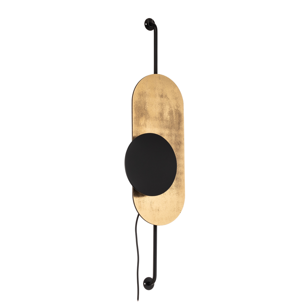 Nowodvorski Lighting Wandleuchte Wheel Wandlampe Lampe Gold Mit Schwarzer Blende B-Ware