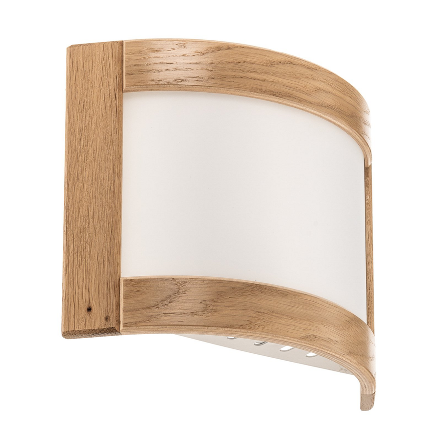 Envostar Wandleuchte Lampe Zanna Holz Wandleuchte E27 Eiche Hell 22cm Hoch Licht B-Ware - 4251911789225