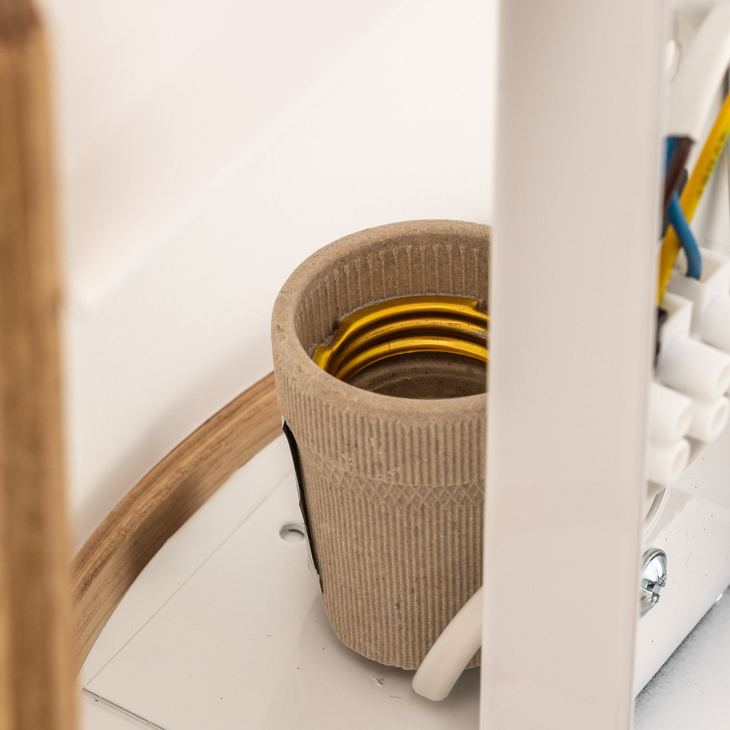 Envostar Wandleuchte Lampe Zanna Holz Wandleuchte E27 Eiche Hell 22cm Hoch Licht B-Ware - 4251911789225