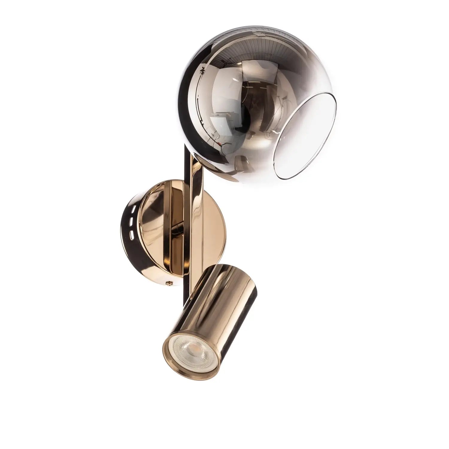 B-Ware Wandleuchte Zerde 1+1 Wandlampe Gold Metall Leuchte Lampe 2 Flammig Led - 8698525600069