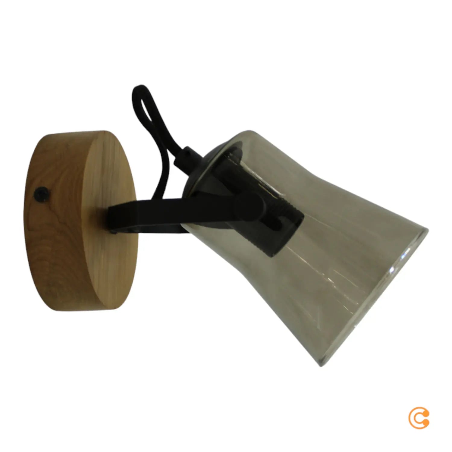 B-Ware Just Light Wandstrahler Leuchte Green Langström Glasschirm Holz Hell Schwarz - 4043689994860