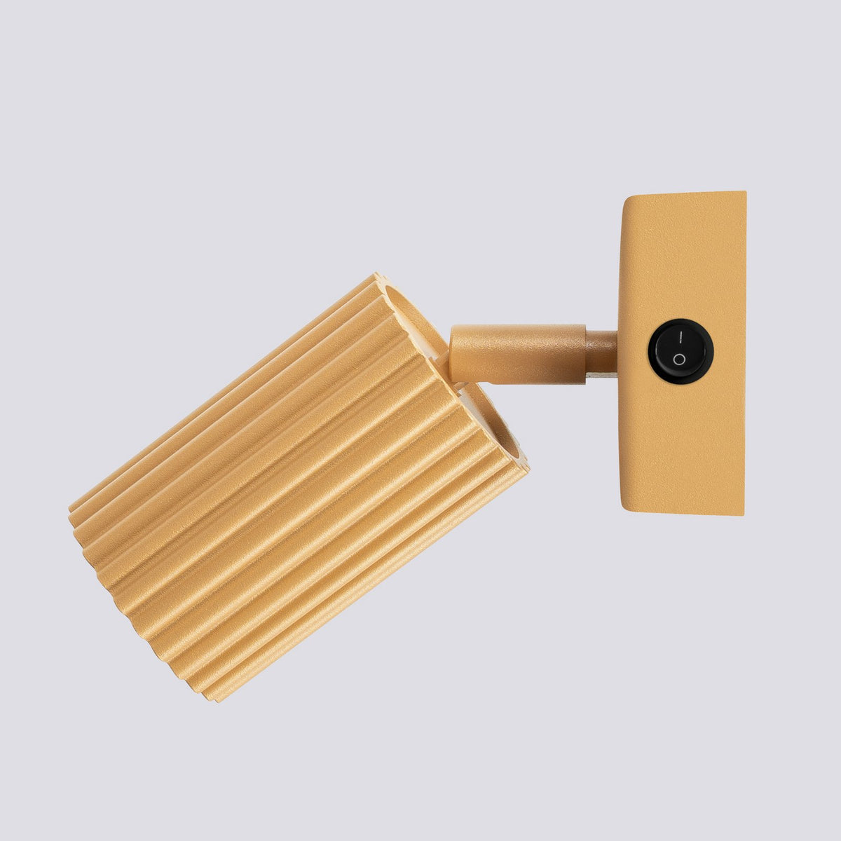 Wandstrahler Karbon Leuchte goldfarben Ausladung 16 cm Schalter - 5907073000386