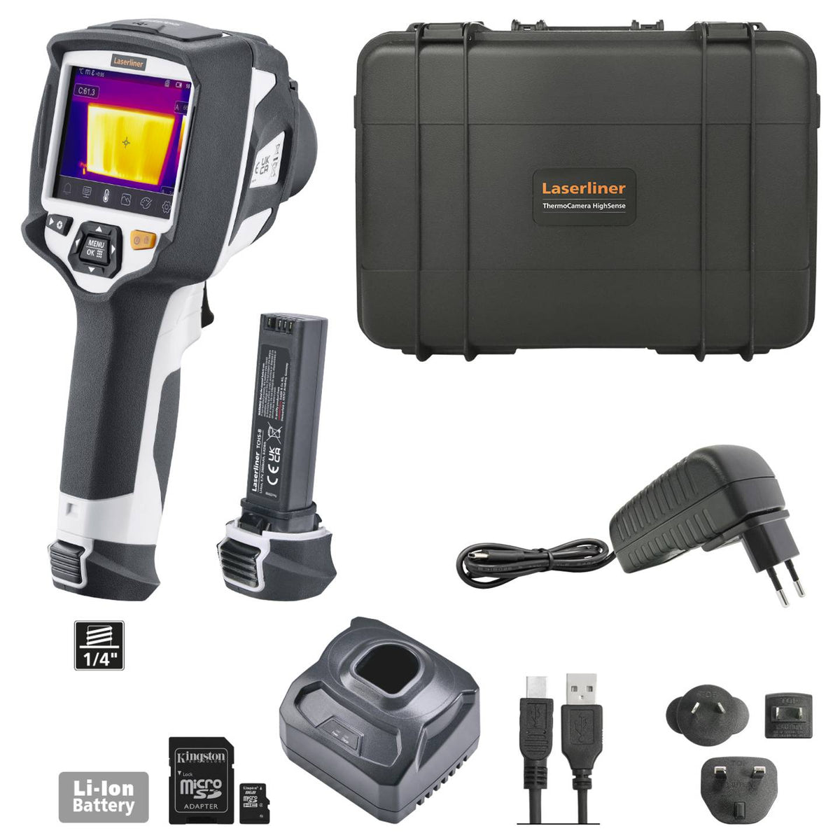 Laserliner Pro Wärmebildkamera ThermoCamera Infrarot Temperaturmessbereich 650°C - 4021563719358