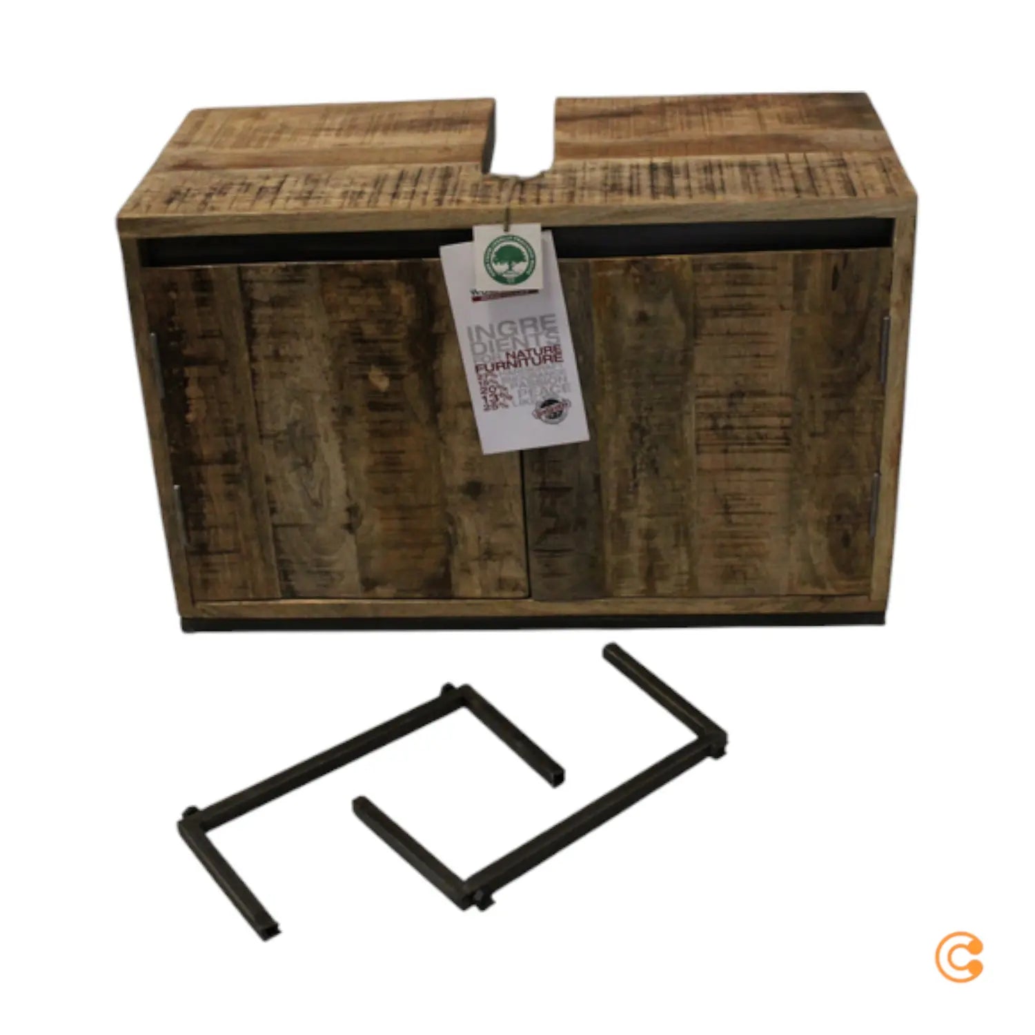 C-Ware Wolf Möbel Waschbeckenunterschrank Marble Mango Massiv Badmöbel Siehe Text/Foto - 4250240254596