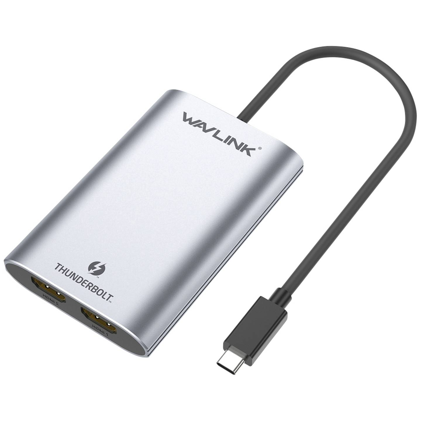 Wavlink Tv Monitor Adapter Hdmi Konverter Thunderbolt 3 Space Grau Dual Display B-Ware