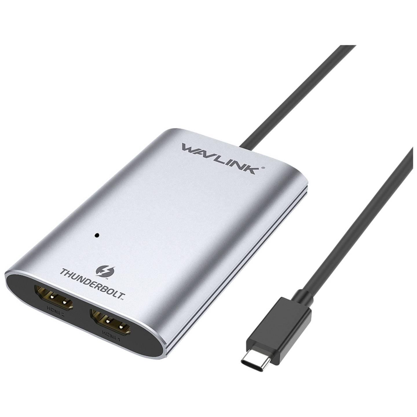 Adaptateur TV/moniteur Wavlink (B-Stock) - Convertisseur HDMI Thunderbolt 3 - Gris sidéral - Double affichage