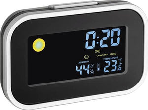B-Ware Tfa Quarz Wecker Kat.Nr. 60.2015 Schwarz Silber Alarmzeiten 1