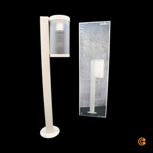 B-Ware Nordlux Pollerleuchte Wegeleuchte Coupar Gartenleuchte Aluminium Sand Glas Außen
