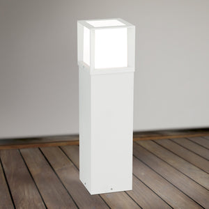 B-Ware Orion Wegelampe Henry Wegleuchte LED Außenlampe weiß Höhe 60 cm Alu Edelstahl
