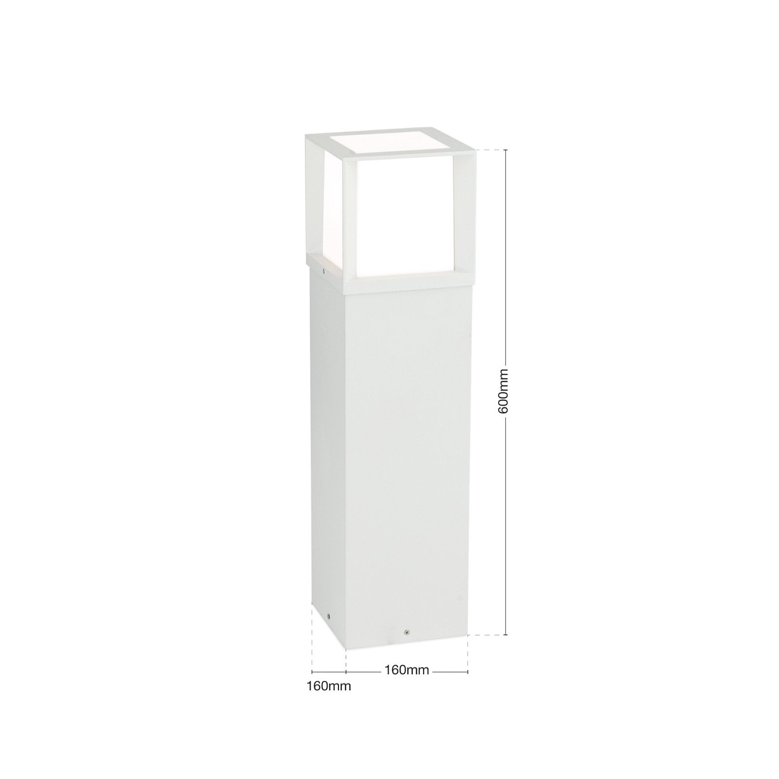 Orion Wegelampe Henry Wegleuchte LED Außenlampe weiß Höhe 60 cm Alu Edelstahl - 9003090278343