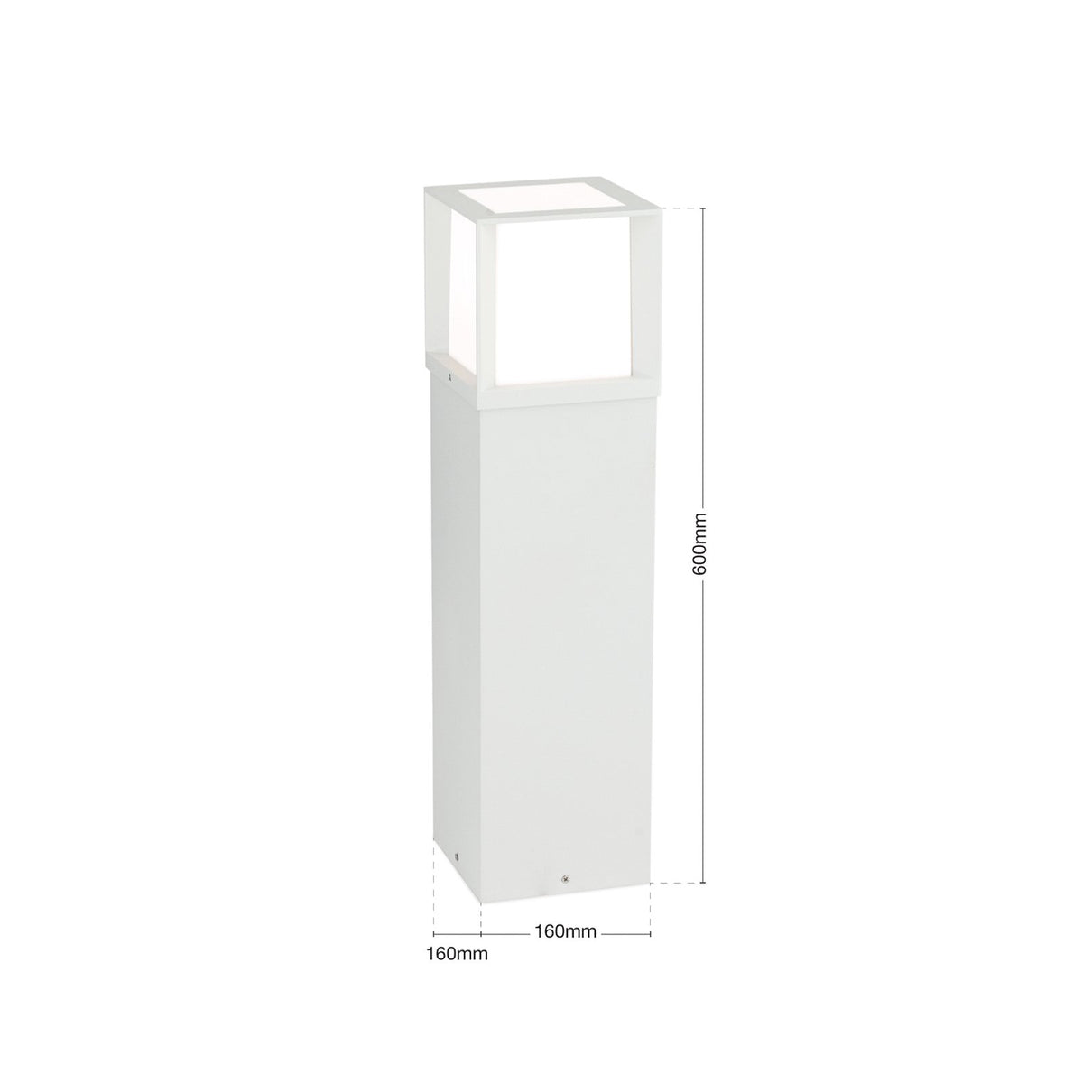 Orion Wegelampe Henry Wegleuchte LED Außenlampe weiß Höhe 60 cm Alu Edelstahl - 9003090278343