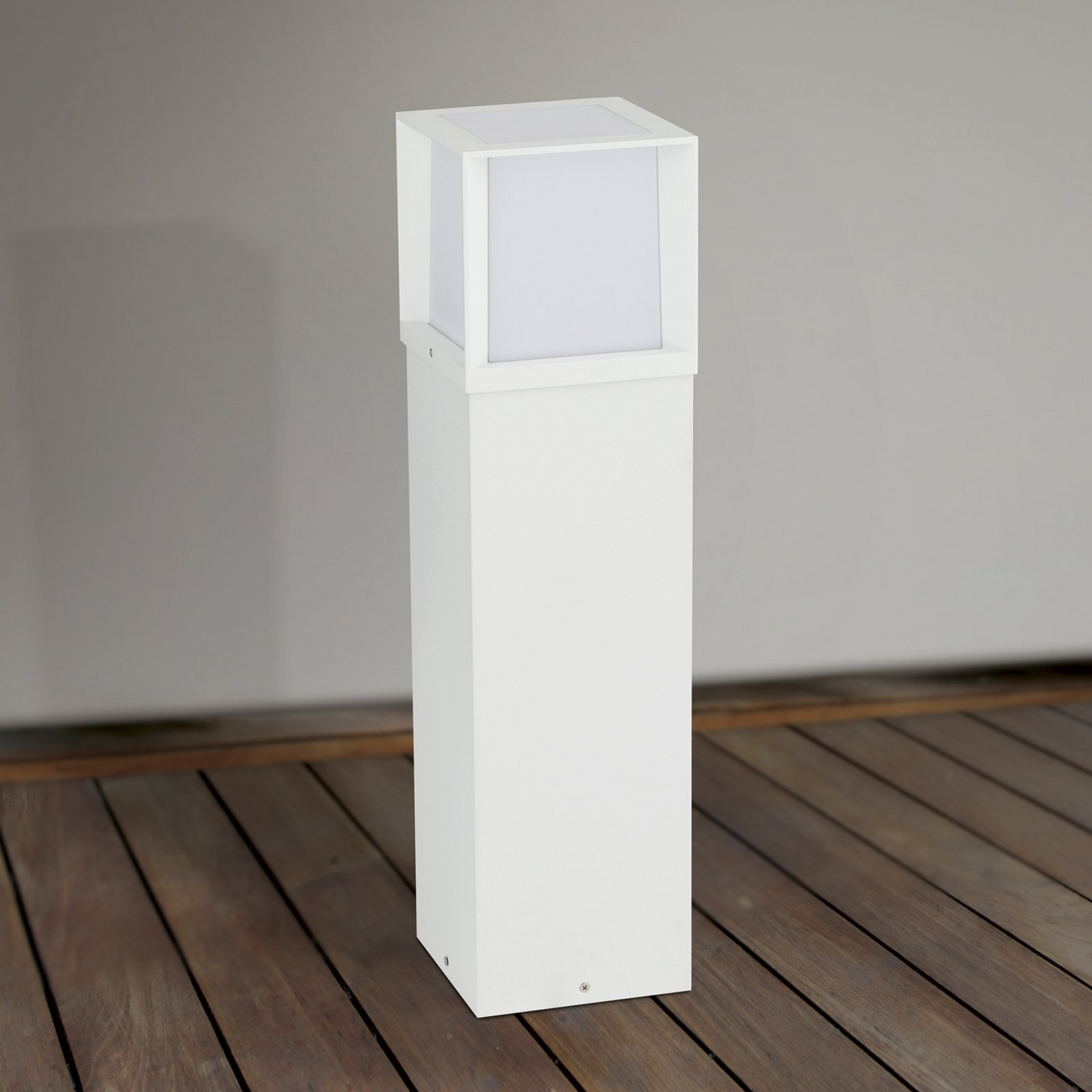 B-Ware Wegelampe Henry Wegleuchte Außenlampe Weiß Höhe 60 Cm Alu Edelstahl - 9003090278343