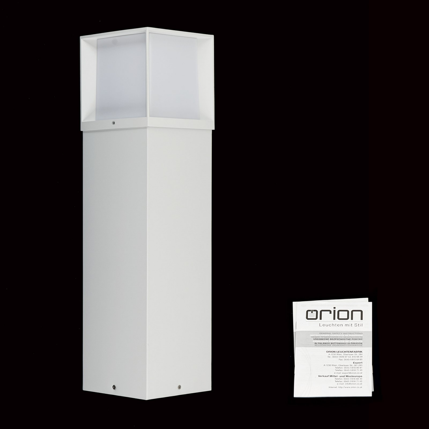 B-Ware Wegelampe Henry Wegleuchte Außenlampe Weiß Höhe 60 Cm Alu Edelstahl - 9003090278343