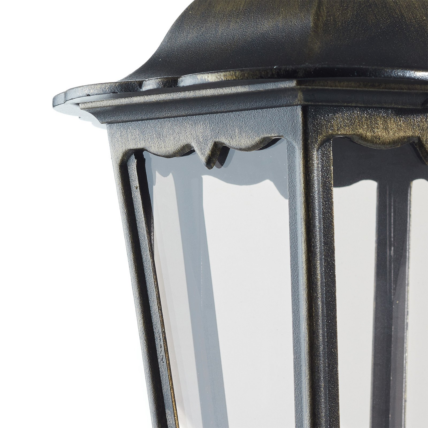 Lampe de jardin Puchberg 140 cm noir et or, de qualité B, sur pied.