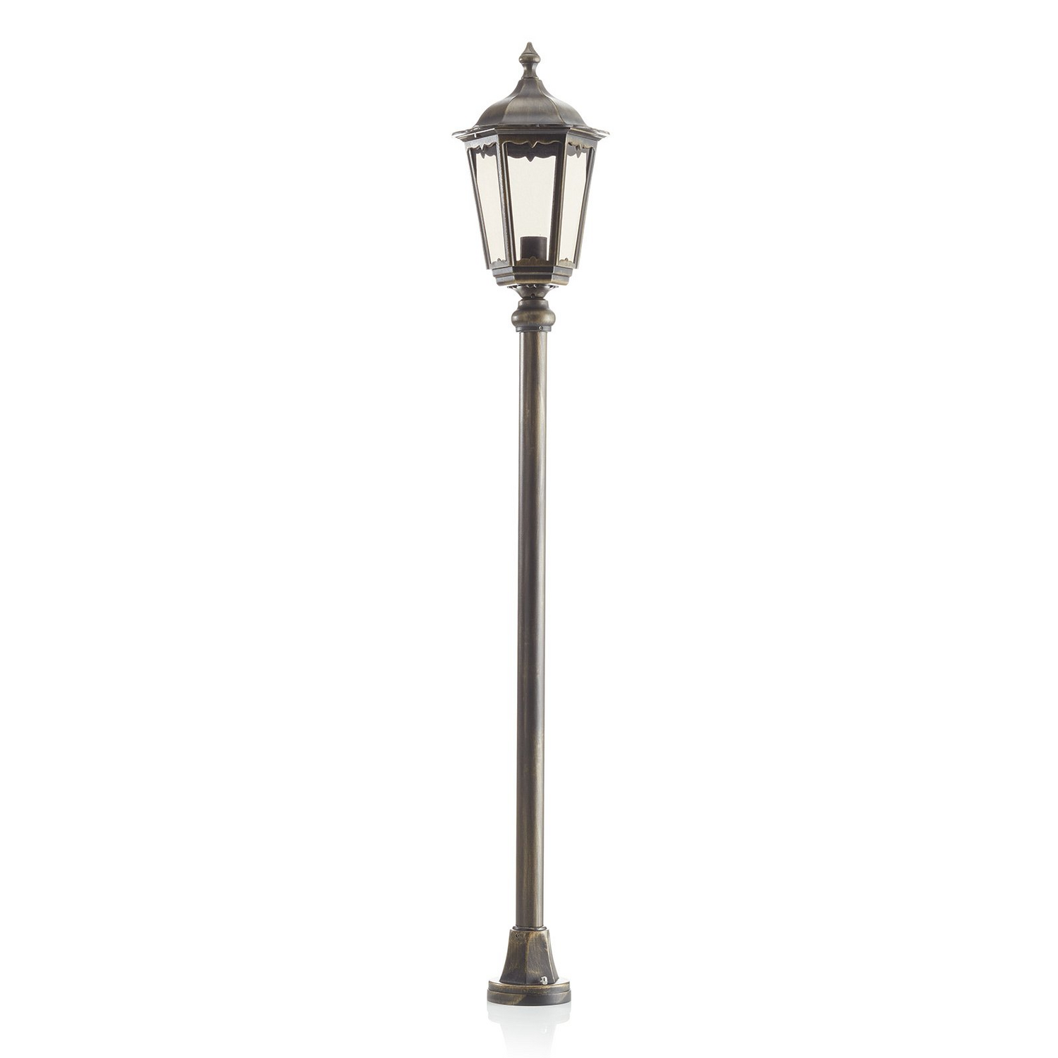 B-Ware Wegeleuchte Puchberg 140cm Schwarz Gold Lampe Leuchte Außenleuchte Sockelleuchte