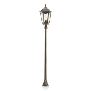 Lampe de jardin Puchberg 140 cm noir et or, de qualité B, sur pied.