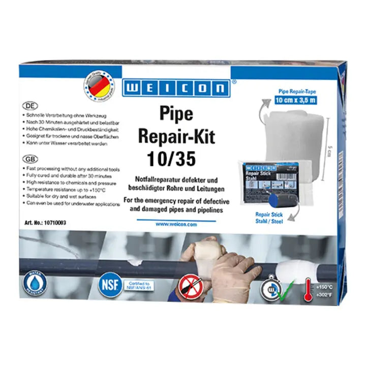 B-Ware Weicon Reparaturband Reparaturset Pipe Repair Kit Glasfaserband Spezialharz - 4024596064914