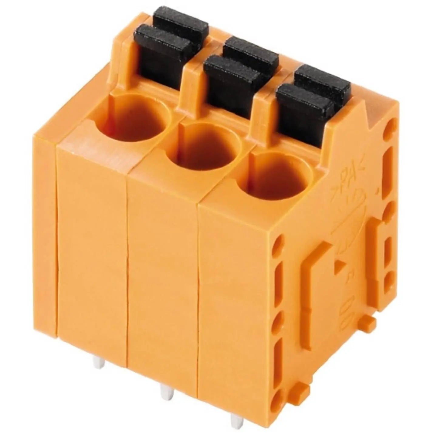 B-Ware Weidmüller Federkraftklemmblock Leiterplattenklemme Polzahl 5 Orange 55 Stück - 4050118136029