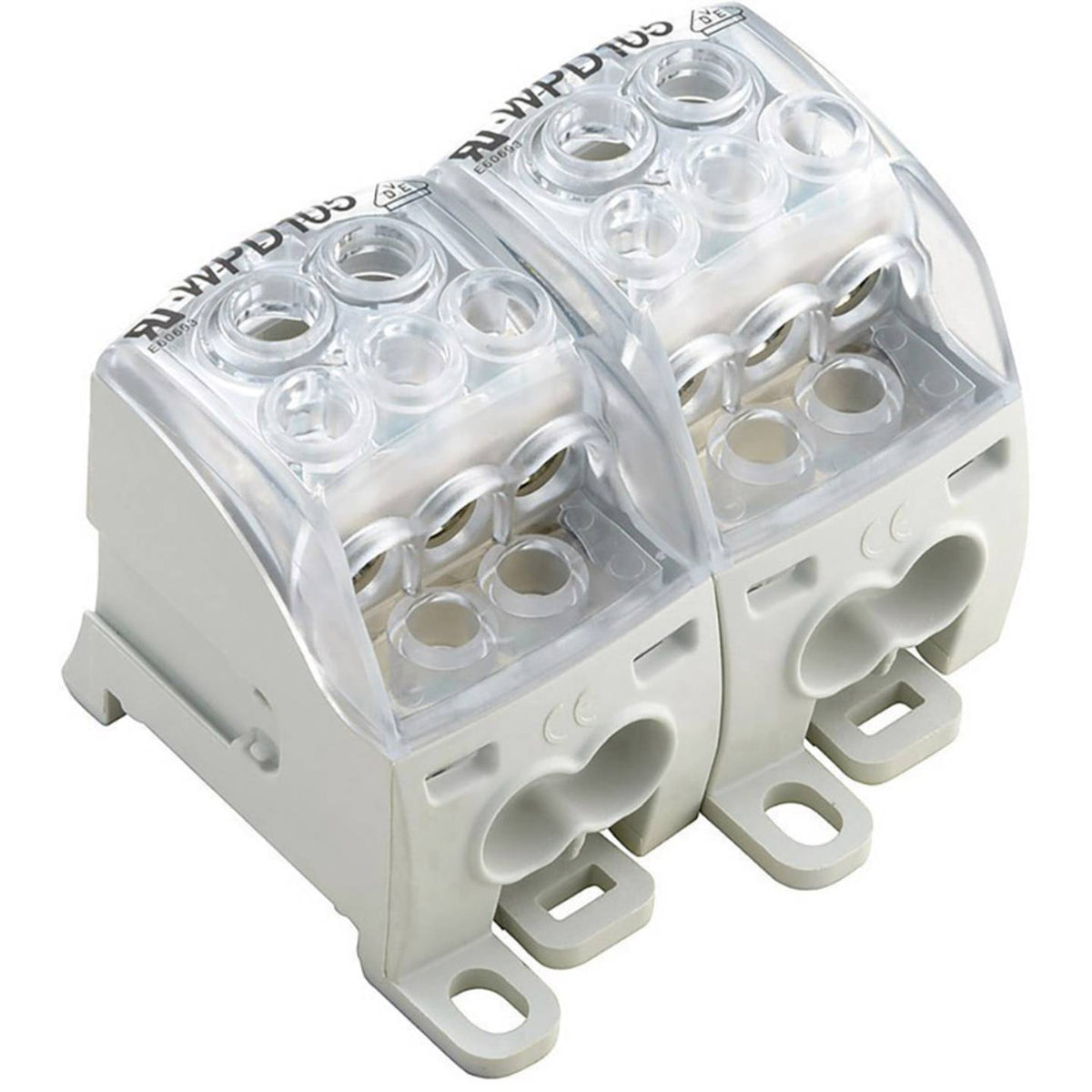 Weidmüller Verteilerblock Anschlussblock 1562180000 Grau Transparent 1 Stück - 4050118385267