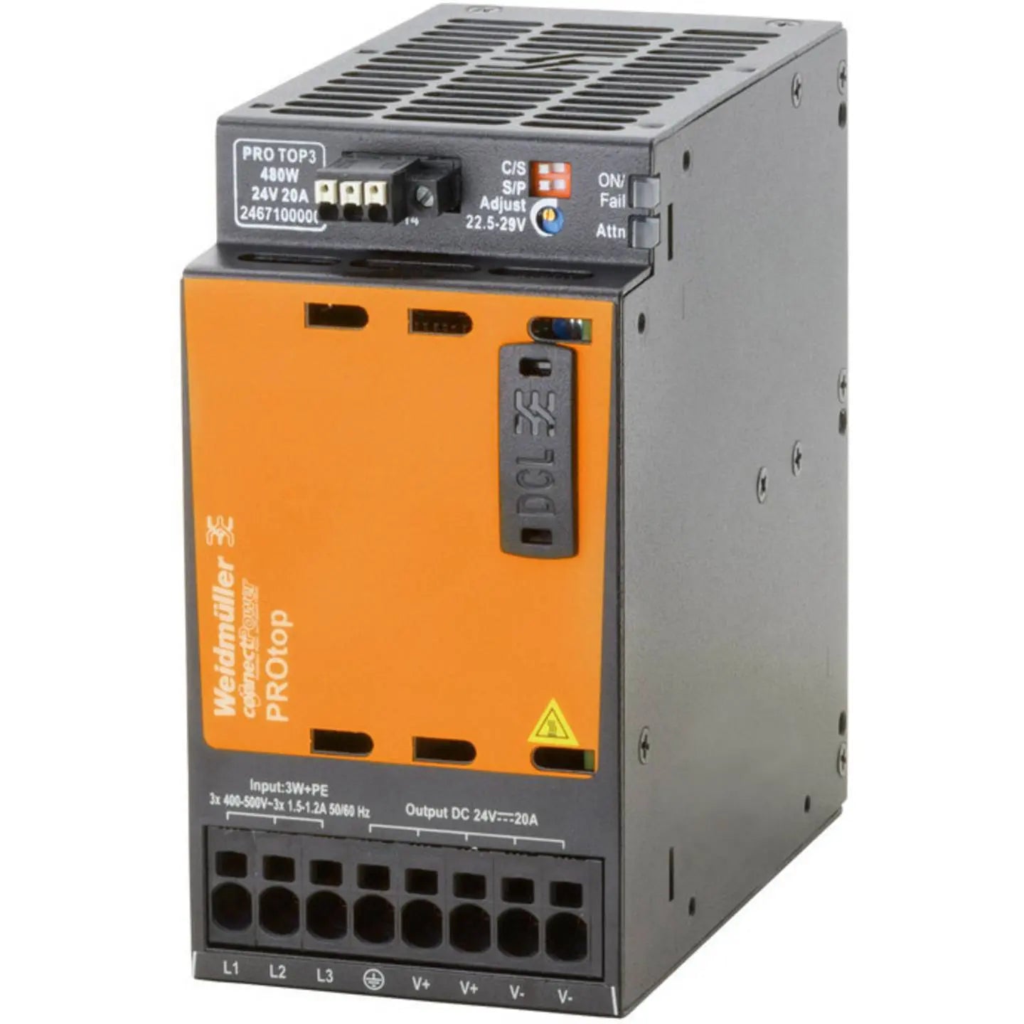B-Ware Weidmüller Schaltnetzgerät Stromversorgung 24 V 20 A Pro Top3 480 W 1 Stück323 - 4050118482003