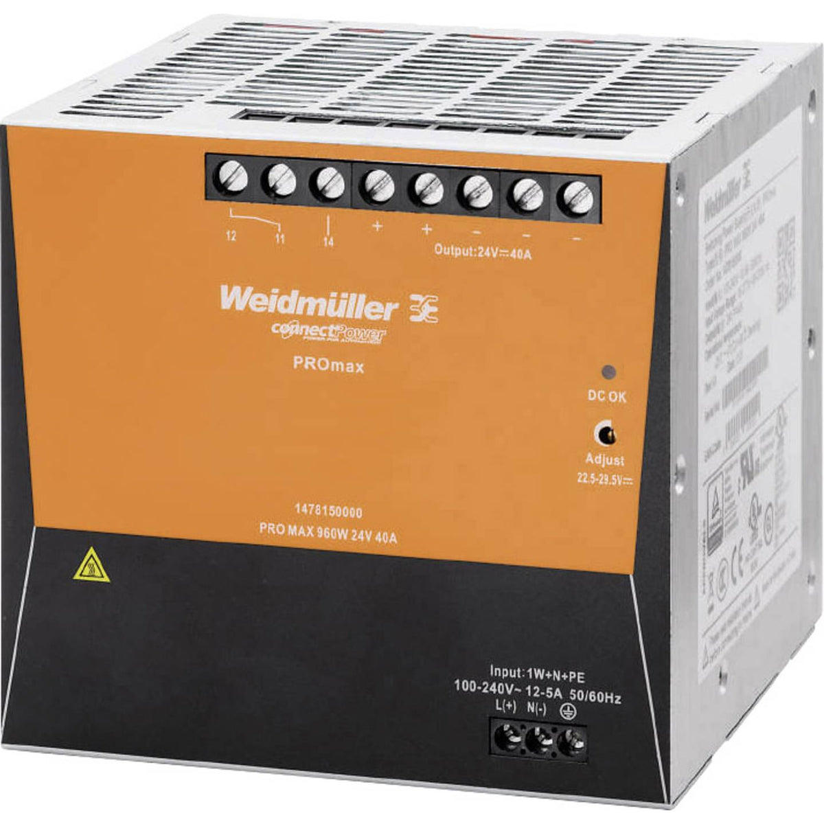 WEIDMÜLLER Netzteil Stromversorgung Schaltnetzteil 24V 40A PRO MAX 960W - 4050118286038