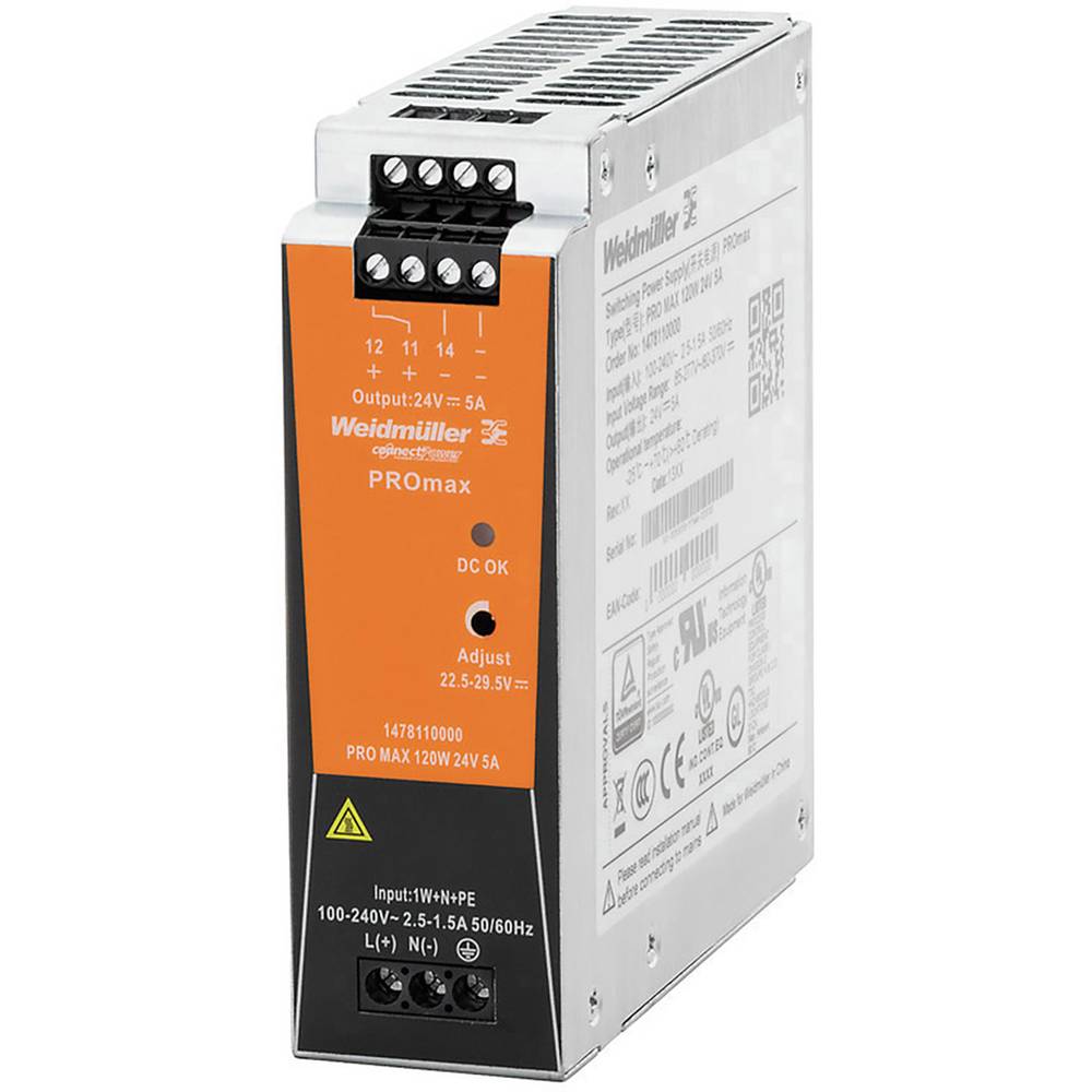 Weidmüller Schaltnetzgerät Netzteil PRO TOP3 240W 24V 10A 24 VDC 10 A - 4050118481983