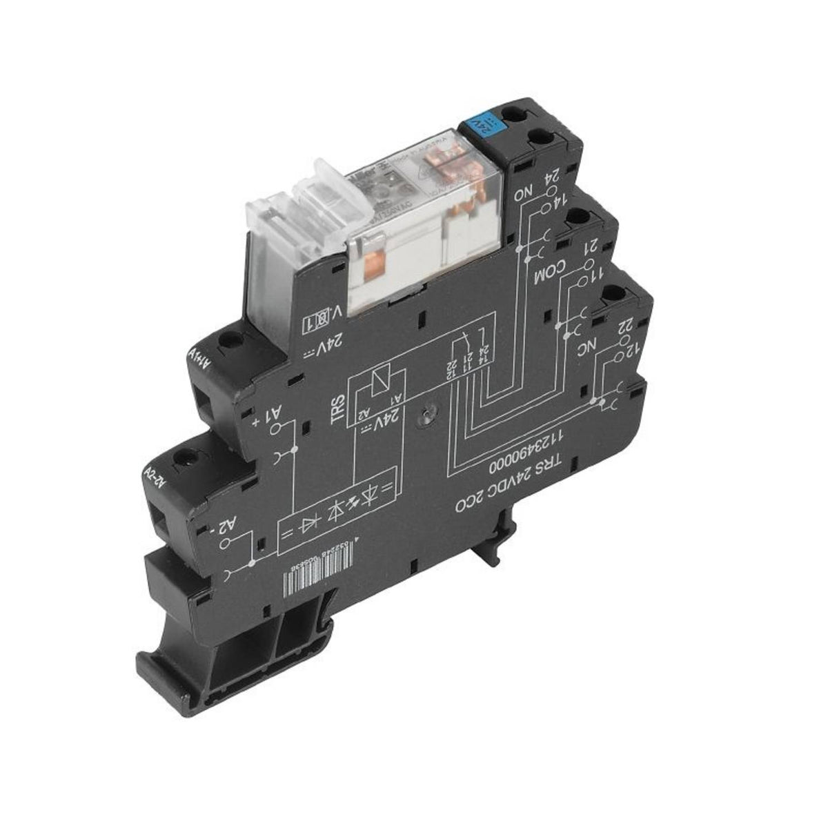 Weidmüller Koppelrelais Relais TRS 24 VDC 2CO AU schwarz 2 Wechsler 8A 10 Stück - 4032248906116