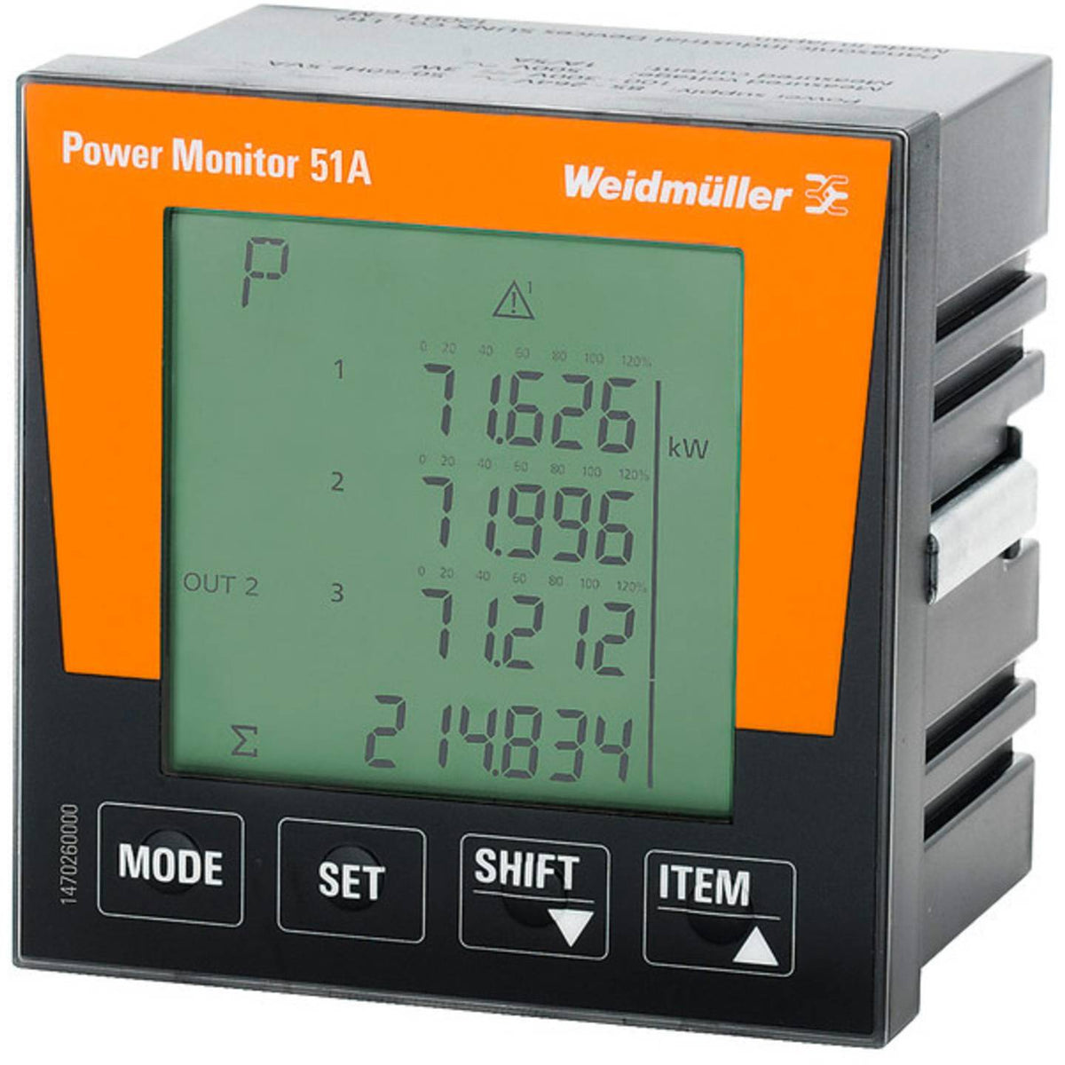 Weidmüller POWER MONITOR Einbaumessgerät Messgerät Leistungsmessung 51A RS-485 - 4050118276756