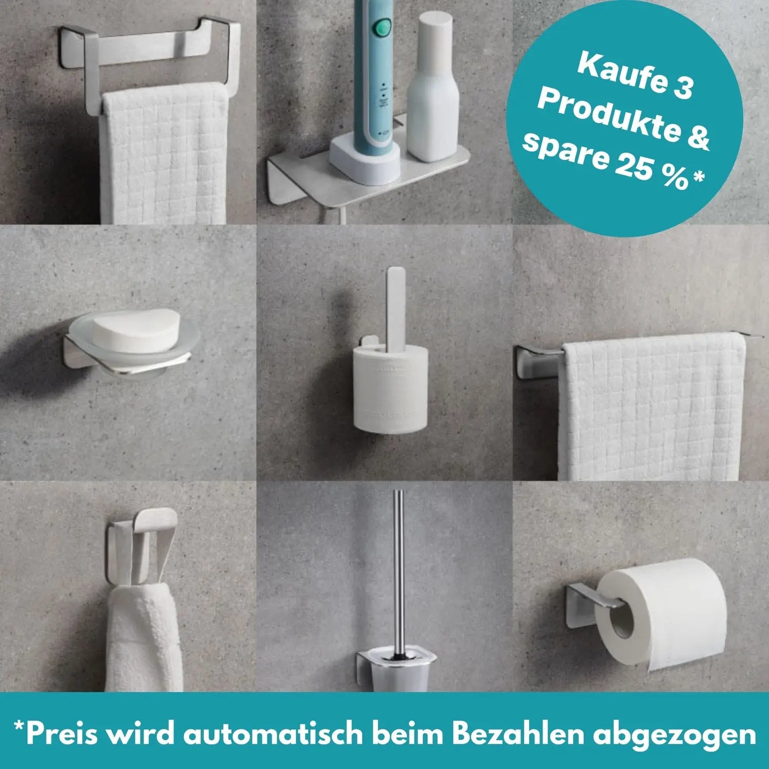 B-Ware Weissenstein Badablage Ablage Regal Schwarz Edelstahl Ohne Bohren Wandmontage - 4260470461916