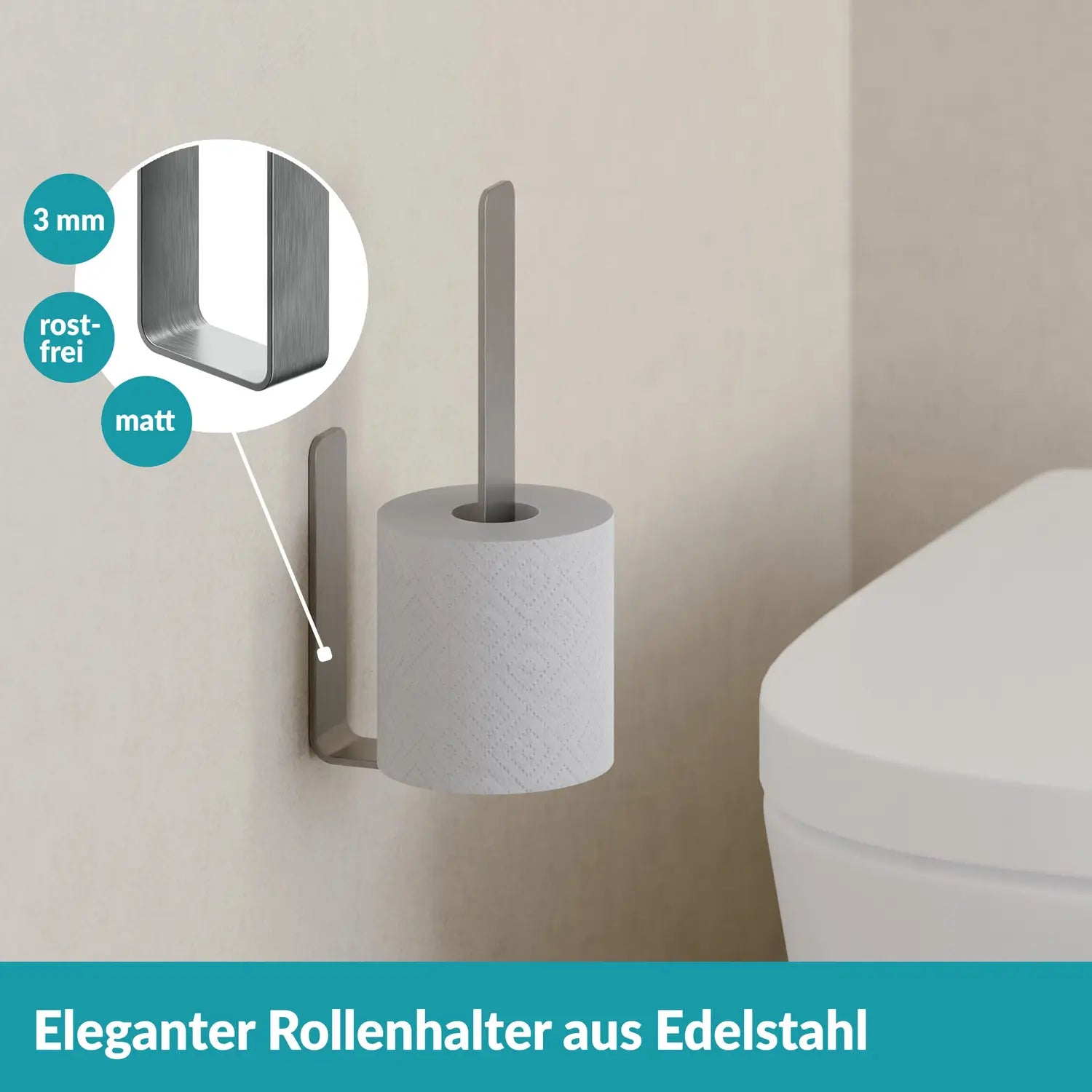 B-Ware Weissenstein Ersatzrollenhalter Toilettenpapierhalter Womo Edelstahl Badezimmer - 4260470462135