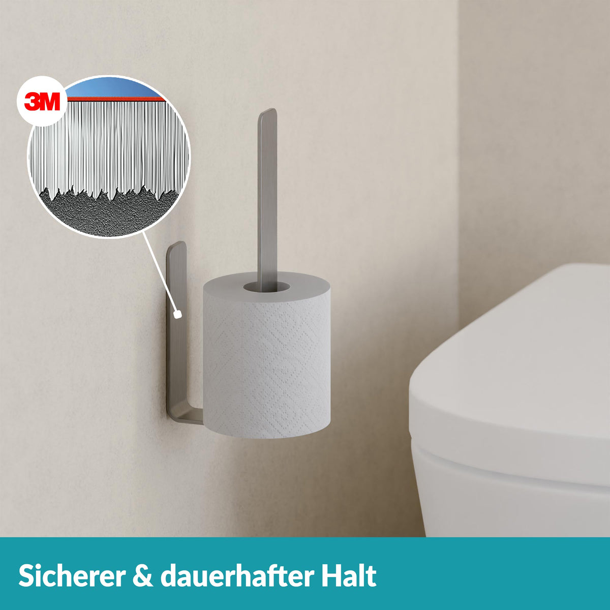 WEISSENSTEIN Ersatzrollenhalter Toilettenpapierhalter WOMO Edelstahl Badezim402 - 4260470462135
