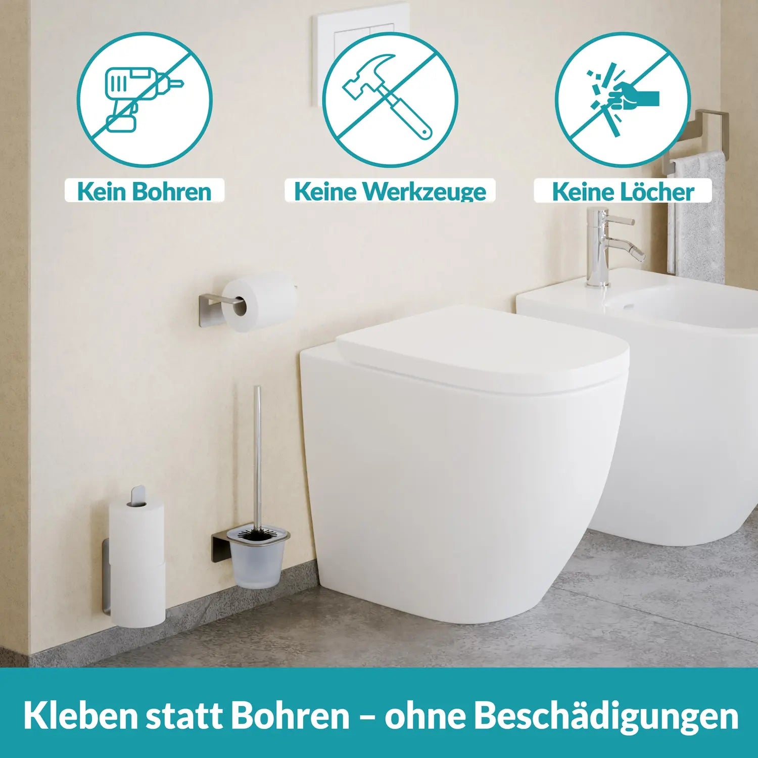 B-Ware Weissenstein Ersatzrollenhalter Toilettenpapierhalter Womo Edelstahl Badezimmer - 4260470462135