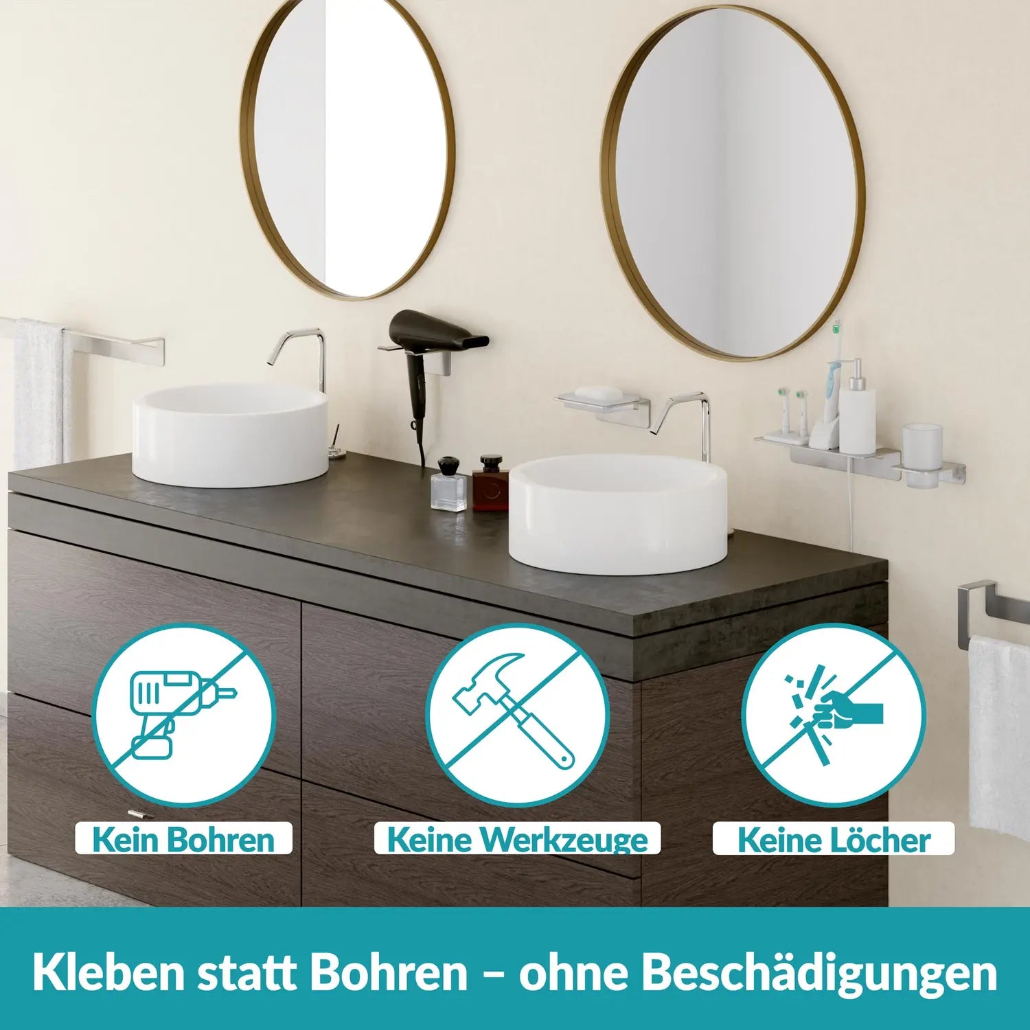 B-Ware Weissenstein Handtuchstange Handtuchhalter Womo Edelstahl Selbstklebend  - 4260470460780