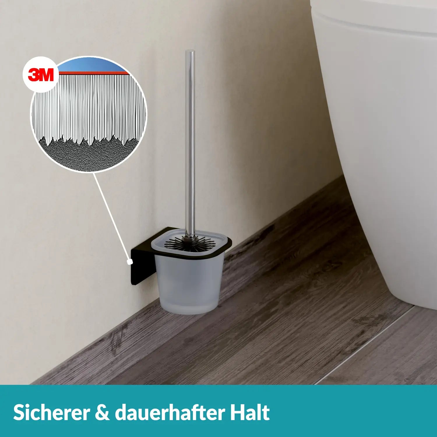 B-Ware Weissenstein Toilettenbürstenhalter Set Wc Bürstengarnitur Schwarz Wandmont305 - 4260470461879