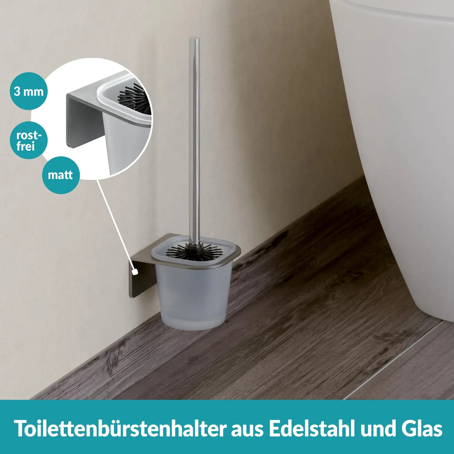 B-Ware Weissenstein Wc Bürstengarnitur Toilettenbürstenhalter Badezimmer Edelstahl 861 - 4260470460803