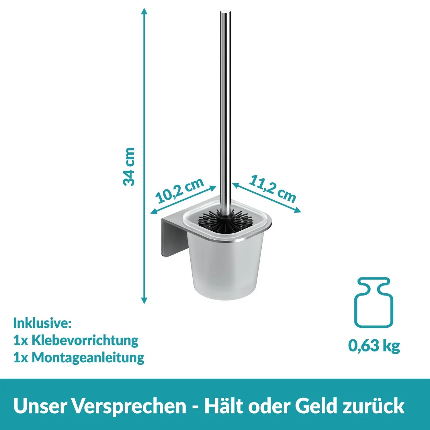 B-Ware Weissenstein Wc Bürstengarnitur Toilettenbürstenhalter Badezimmer Edelstahl  - 4260470460803