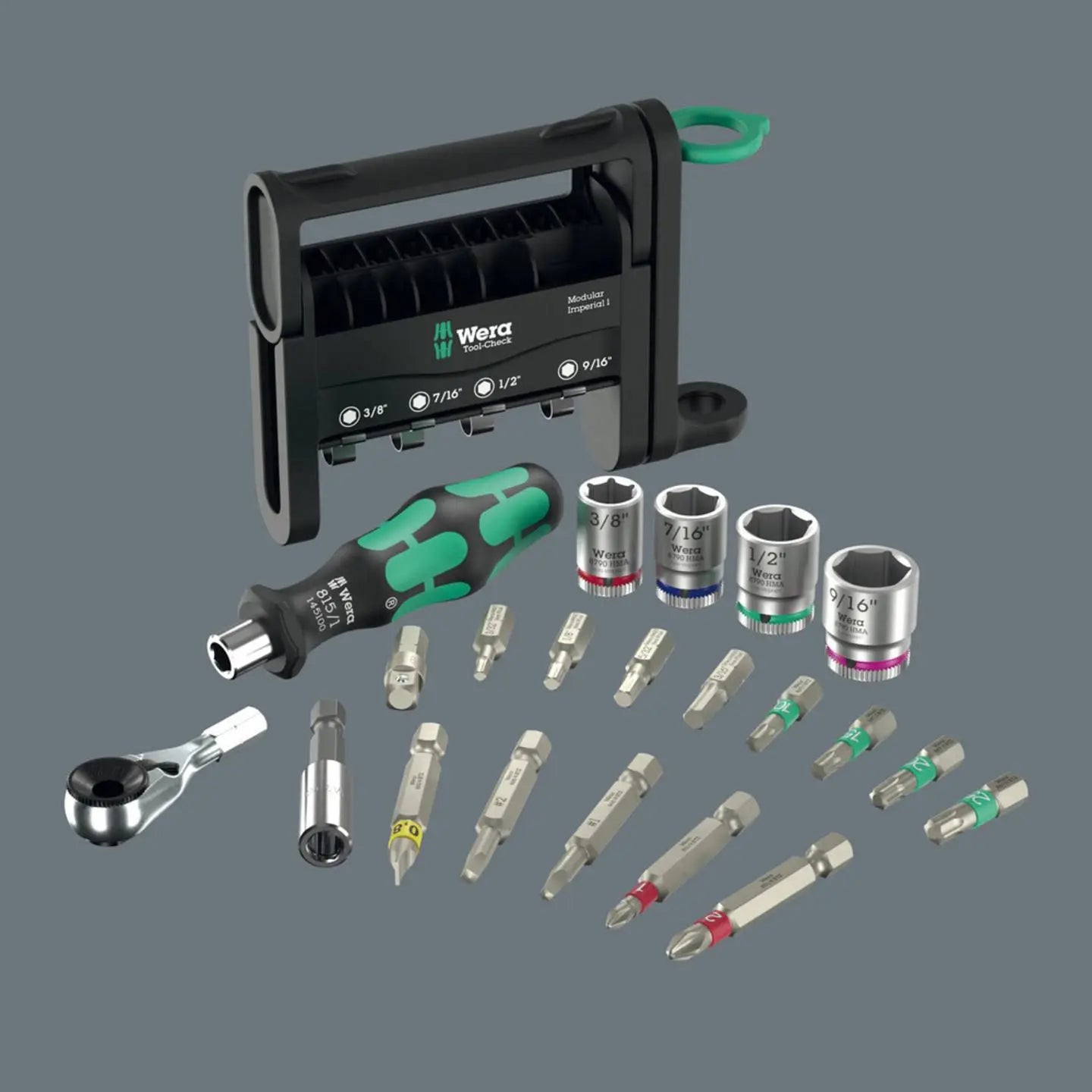 B-Ware Wera Werkzeugset Set Werkzeug Sortiment Tool Check Modular Imperial 21 Teilig