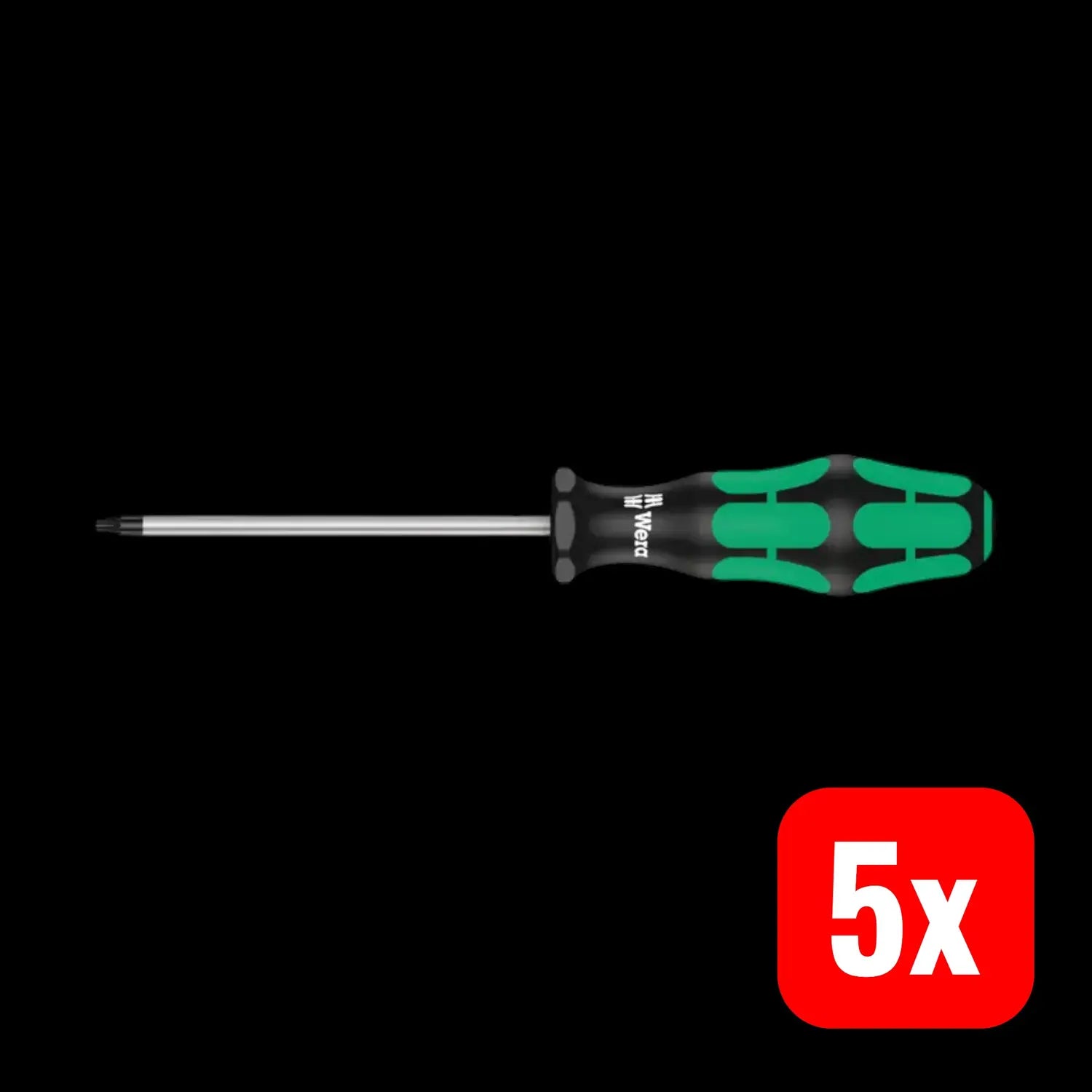 B-Ware Wera Schraubendreher Drehschrauber 367 Tx 15x80mm Kraftform Plus 5 Stück - 4013288004239