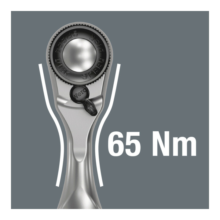 B-Ware Wera Knarre Ratsche Mini 8008 A Zyklop Hauptschlüssel 1/4 Zoll Antrieb 87 Mm