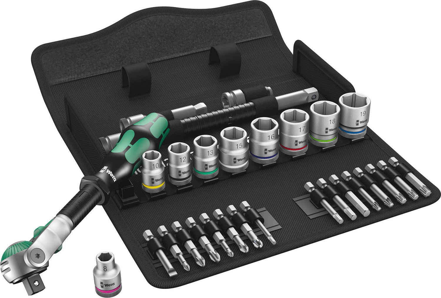 B-Ware Wera 8100 Sb 6 Zyklop Speed Steckschlüsselsatz 29teilig Metrisch 3/8" 10 Mm - 4013288173911