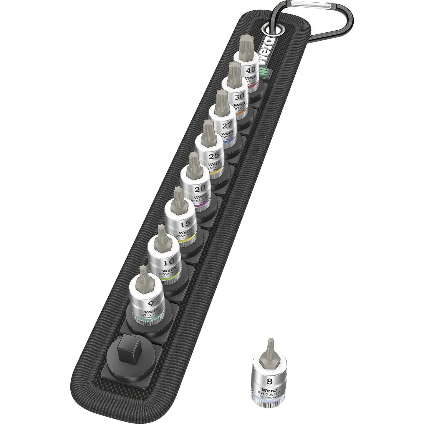 B-Ware Wera Steckschlüssel Set Bitnuss Torx Einsatz Textilgurt Klettstreifen Werkzeug - 4013288190772